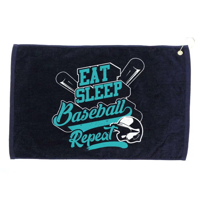 Eat Sleep Baseball Repeat - Baseball Player Gift Grommeted Golf Towel