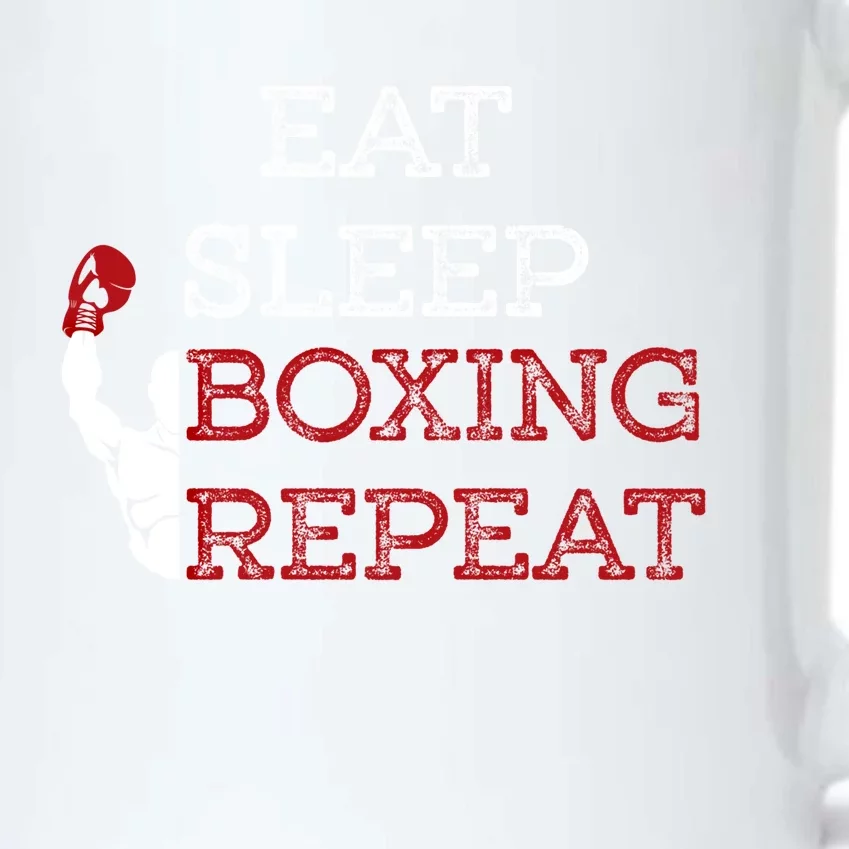 Eat Sleep Boxing Repeat Boxer Design Funny Gift Black Color Changing Mug