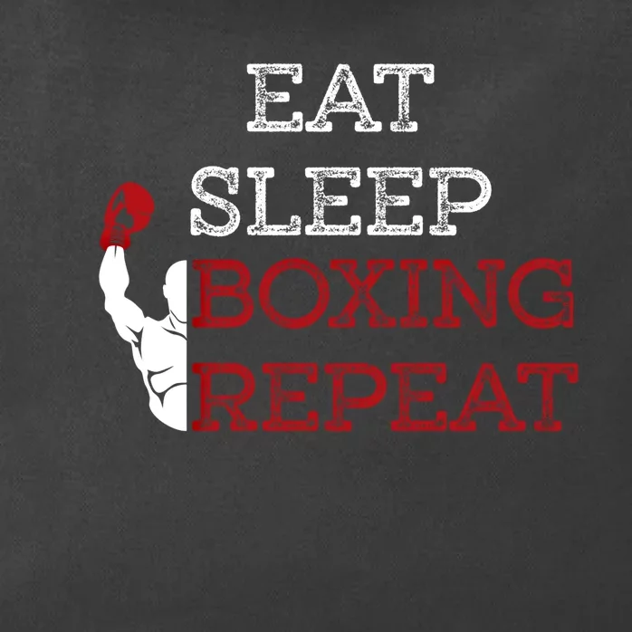 Eat Sleep Boxing Repeat Boxer Design Funny Gift Zip Tote Bag