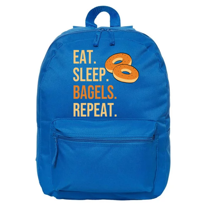 Eat Sleep Bagels Repeat Bagel Lovers Funny Baking Bakery Gift 16 in Basic Backpack