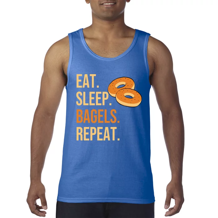 Eat Sleep Bagels Repeat Bagel Lovers Funny Baking Bakery Gift Tank Top