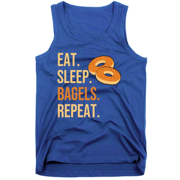 Eat Sleep Bagels Repeat Bagel Lovers Funny Baking Bakery Gift Tank Top