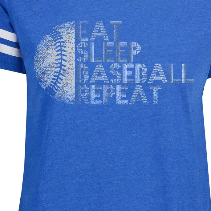 Eat Sleep Baseball Repeat Baseball Player Enza Ladies Jersey Football T-Shirt