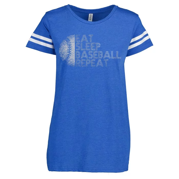 Eat Sleep Baseball Repeat Baseball Player Enza Ladies Jersey Football T-Shirt