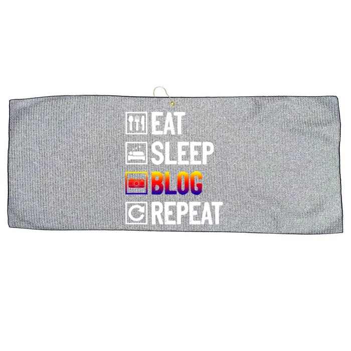 Eat Sleep Blog Repeat Vlogging Blogging Traveler Blogger Meaningful Gift Large Microfiber Waffle Golf Towel