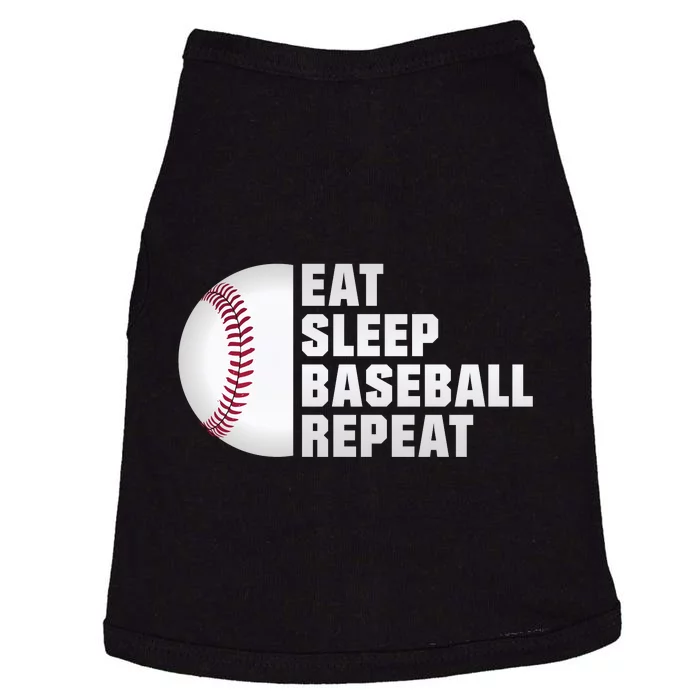 Eat Sleep Baseball Repeat Baseball Player Funny Baseball Doggie Tank