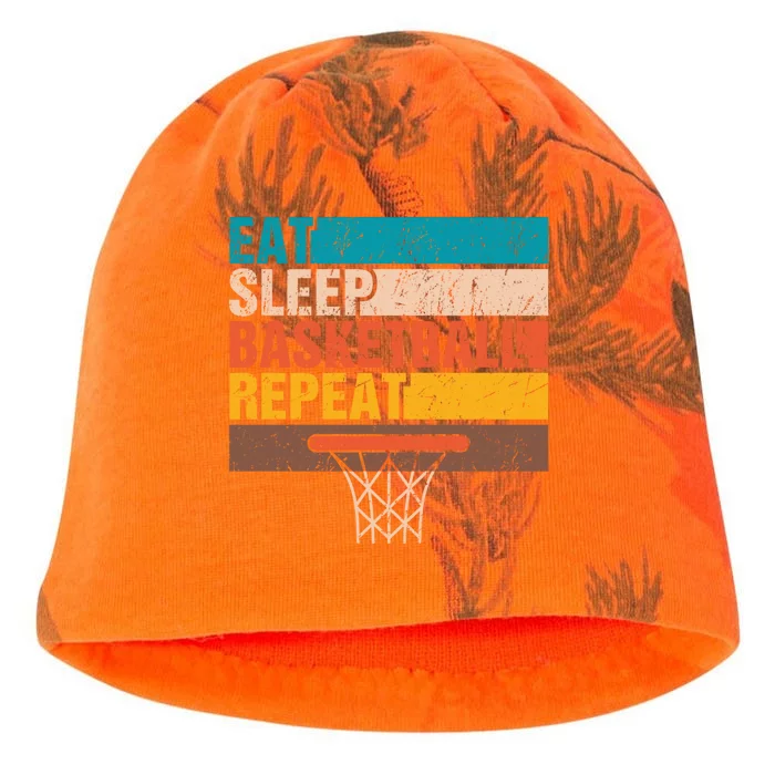 Eat. Sleep. Basketball. Repeat. Basketball Youths Bball Kati - Camo Knit Beanie