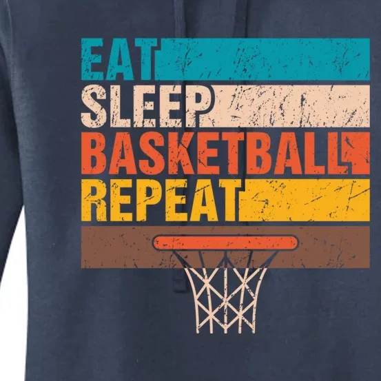 Eat. Sleep. Basketball. Repeat. Basketball Youths Bball Women's Pullover Hoodie