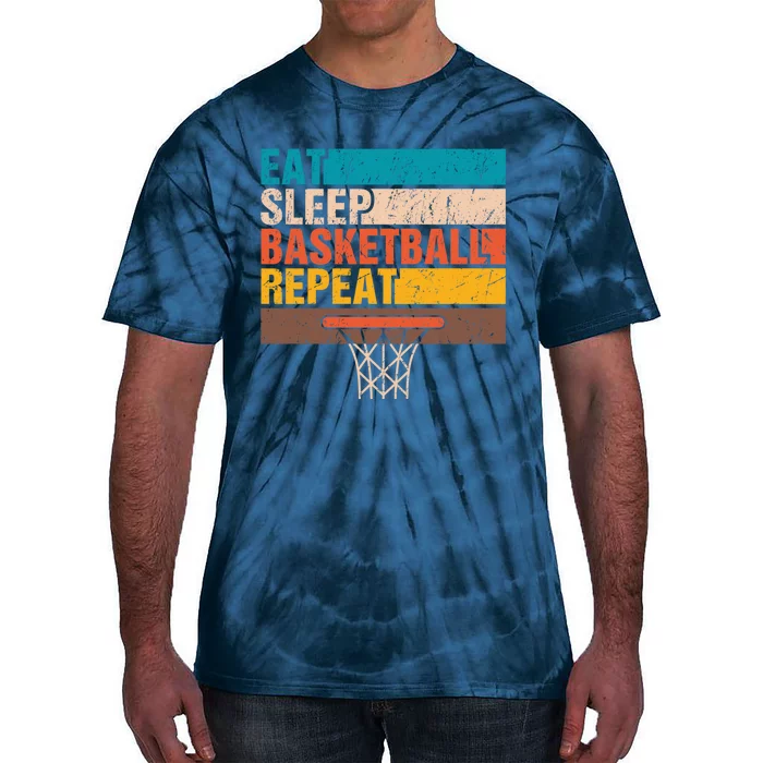 Eat. Sleep. Basketball. Repeat. Basketball Youths Bball Tie-Dye T-Shirt