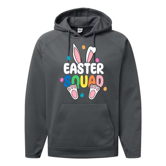 Easter Squad Bunny Holiday Colorful Performance Fleece Hoodie