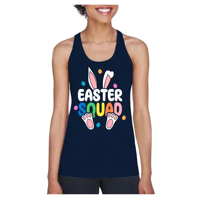 Easter Squad Bunny Holiday Colorful Women's Racerback Tank