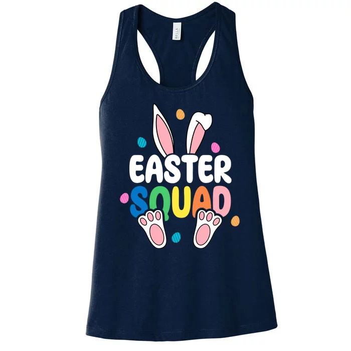 Easter Squad Bunny Holiday Colorful Women's Racerback Tank