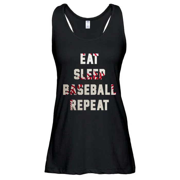 Eat Sleep Baseball Repeat Hoodie Baseball Player Fan Gifts Ladies Essential Flowy Tank