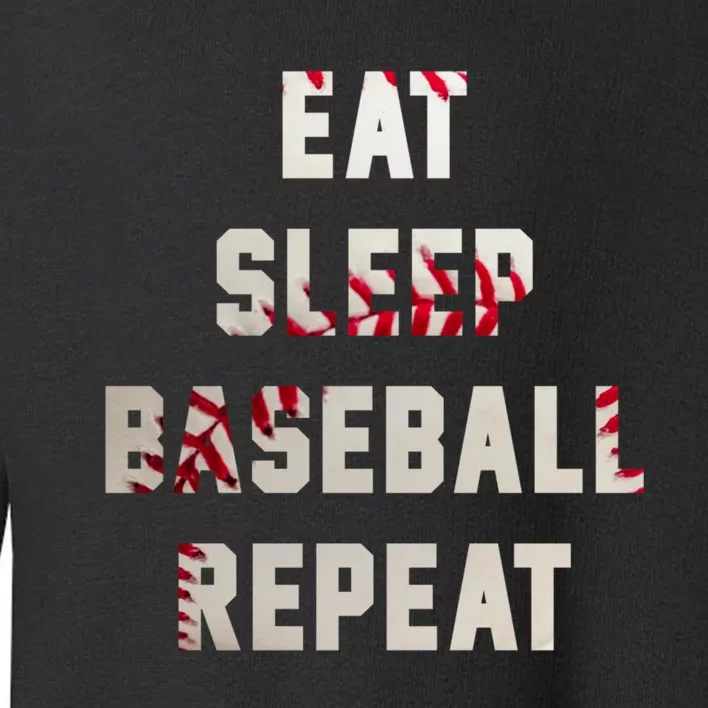 Eat Sleep Baseball Repeat Hoodie Baseball Player Fan Gifts Toddler Sweatshirt