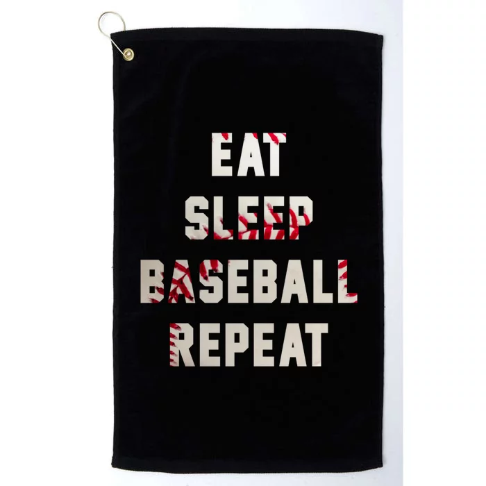 Eat Sleep Baseball Repeat Hoodie Baseball Player Fan Gifts Platinum Collection Golf Towel