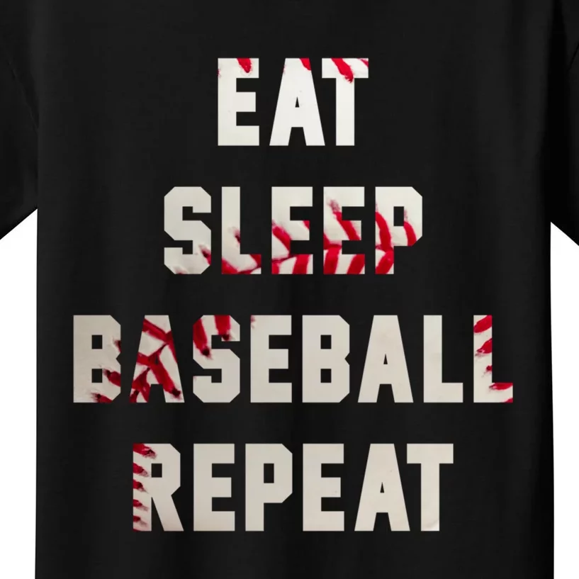 Eat Sleep Baseball Repeat Hoodie Baseball Player Fan Gifts Kids T-Shirt