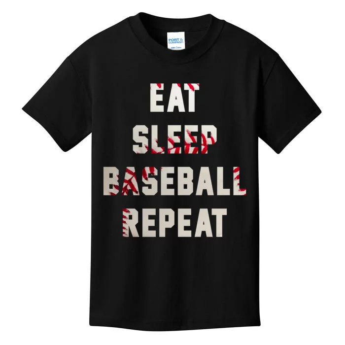 Eat Sleep Baseball Repeat Hoodie Baseball Player Fan Gifts Kids T-Shirt