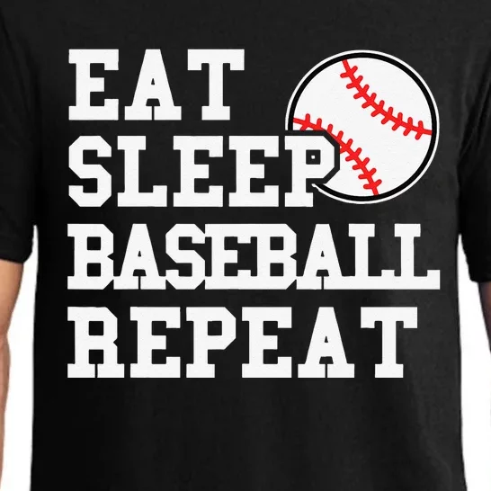 Eat Sleep Baseball Repeat Funny Baseball Lover Pajama Set