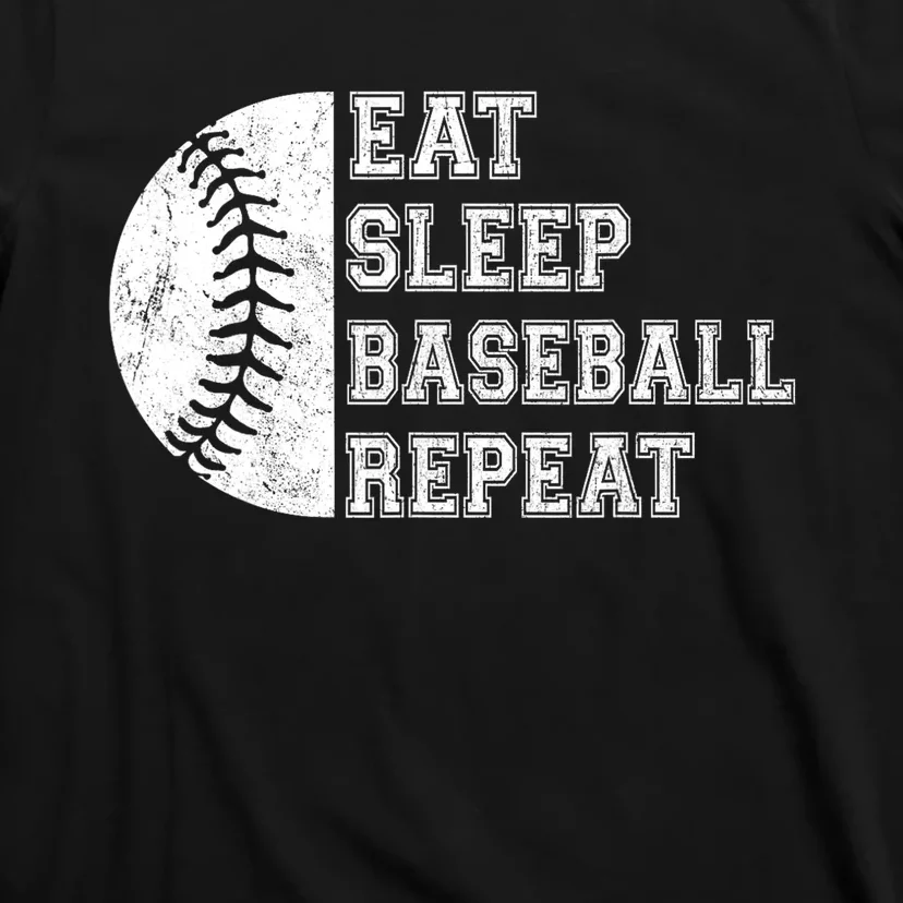 Eat Sleep Baseball Repeat Baseball Player Funny Baseball T-Shirt