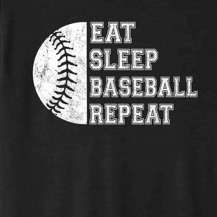 Eat Sleep Baseball Repeat Baseball Player Funny Baseball ChromaSoft Performance T-Shirt