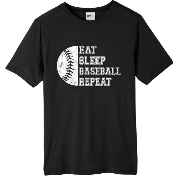 Eat Sleep Baseball Repeat Baseball Player Funny Baseball ChromaSoft Performance T-Shirt