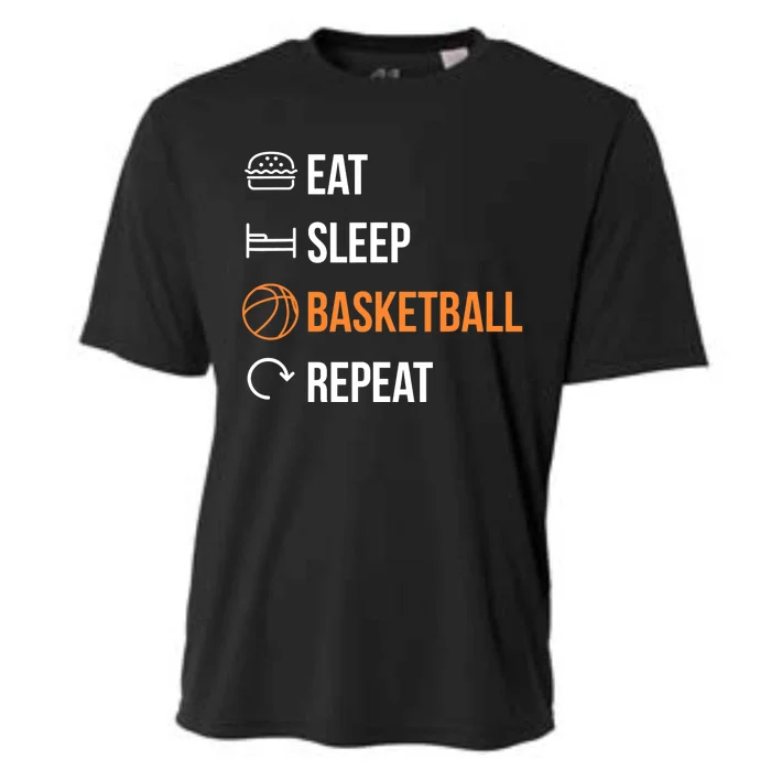 Eat Sleep Basketball Repeat | Basketball Cooling Performance Crew T-Shirt