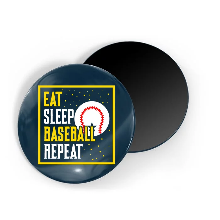 Eat Sleep Baseball Repeat Funny Baseball Gift Magnet