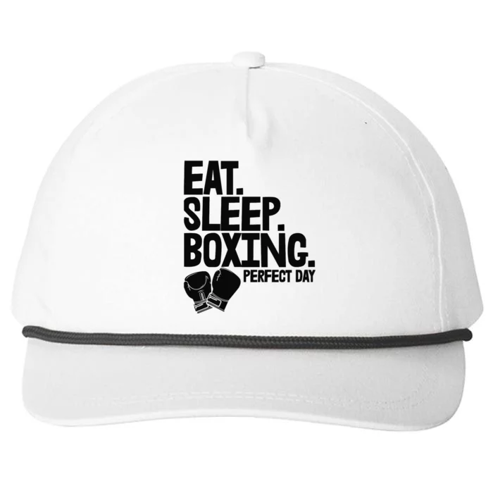 Eat Sleep Boxing Perfect Day Funny Wo Boxing Sports Love Premium Snapback Five-Panel Rope Hat