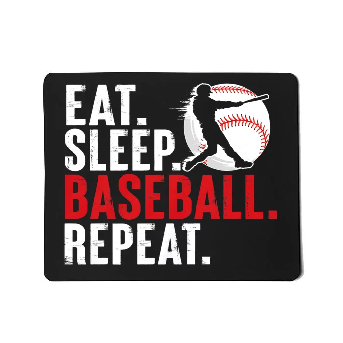 Eat Sleep Baseball Repeat Vintage Funny Baseball Player Mousepad