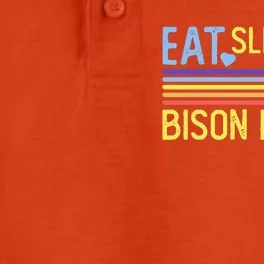 Eat Sleep Bison Repeat Dry Zone Grid Performance Polo