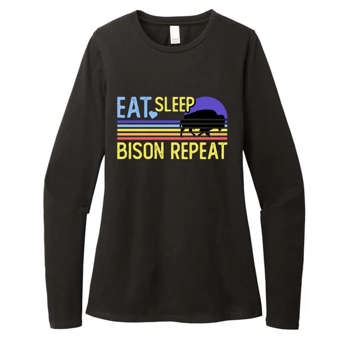 Eat Sleep Bison Repeat Womens CVC Long Sleeve Shirt