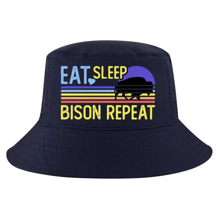 Eat Sleep Bison Repeat Cool Comfort Performance Bucket Hat