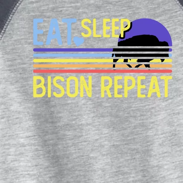 Eat Sleep Bison Repeat Toddler Fine Jersey T-Shirt