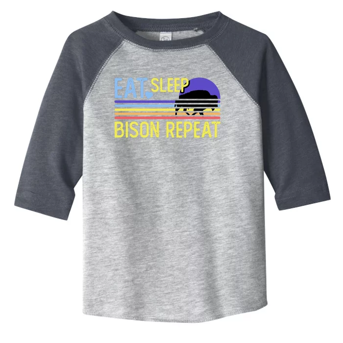 Eat Sleep Bison Repeat Toddler Fine Jersey T-Shirt