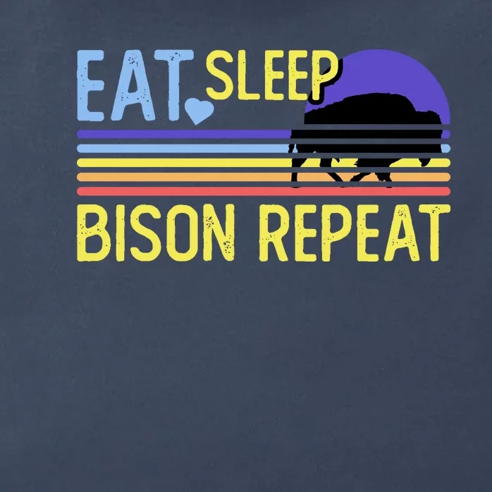 Eat Sleep Bison Repeat Zip Tote Bag