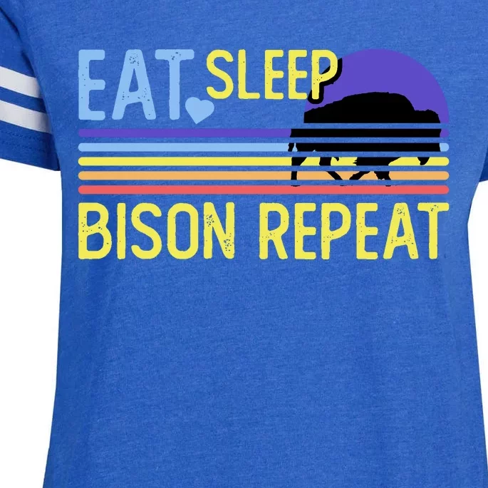 Eat Sleep Bison Repeat Enza Ladies Jersey Football T-Shirt