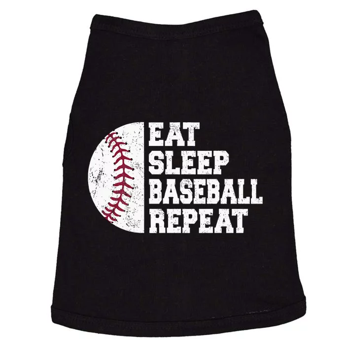 Eat Sleep Baseball Repeat Baseball Player Funny Baseball Doggie Tank