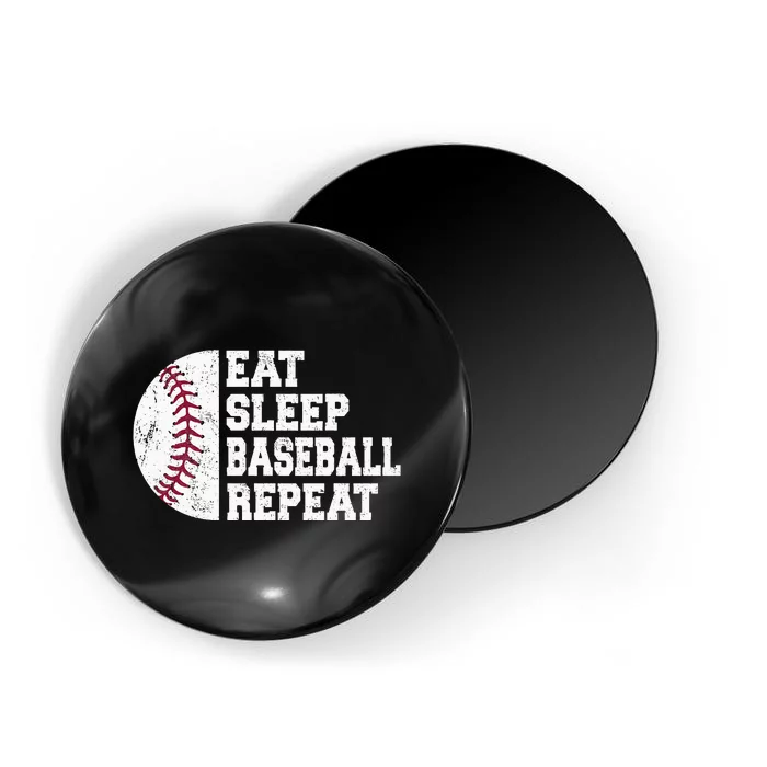 Eat Sleep Baseball Repeat Baseball Player Funny Baseball Magnet