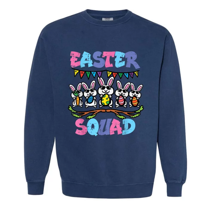 Easter Squad Bunnies Family Matching  Wo k.i.d.s y.o.u.t.h Garment-Dyed Sweatshirt