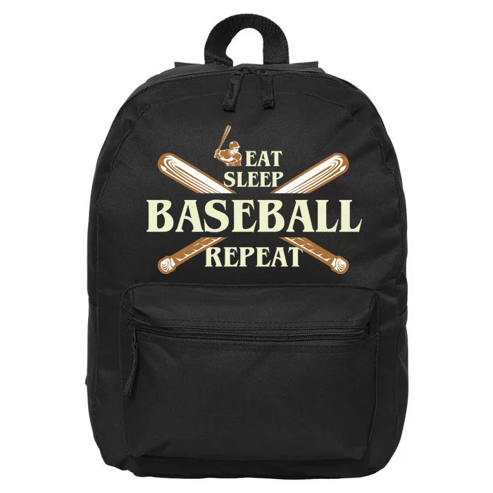 Eat Sleep Baseball Repeat 16 in Basic Backpack