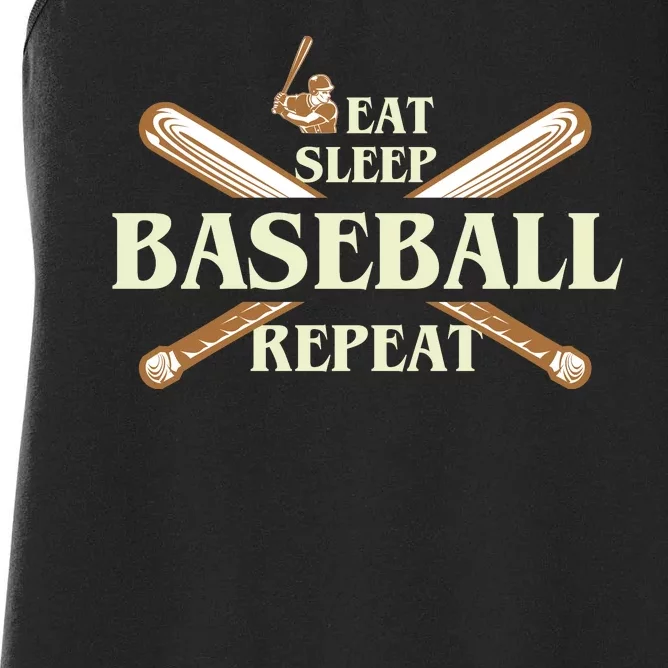 Eat Sleep Baseball Repeat Women's Racerback Tank