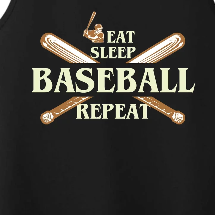 Eat Sleep Baseball Repeat Performance Tank