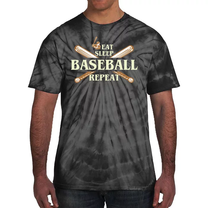 Eat Sleep Baseball Repeat Tie-Dye T-Shirt