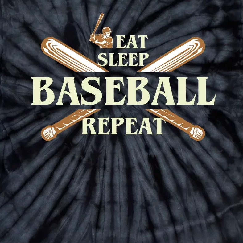 Eat Sleep Baseball Repeat Tie-Dye T-Shirt