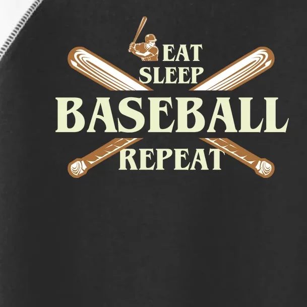 Eat Sleep Baseball Repeat Toddler Fine Jersey T-Shirt