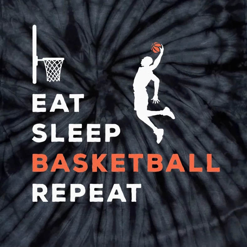 Eat Sleep Basketball Repeat Player Coach Hooper Tie-Dye T-Shirt