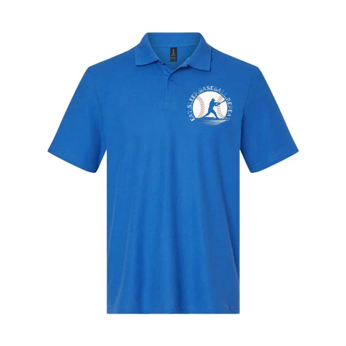 Eat Sleep Baseball Repeat Baseball Player Softstyle Adult Sport Polo