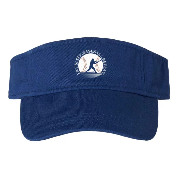 Eat Sleep Baseball Repeat Baseball Player Valucap Bio-Washed Visor