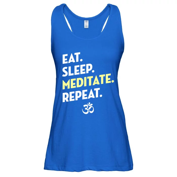 Eat Sleep Be Repeacool Gift Meditation Yoga Gift Ladies Essential Flowy Tank