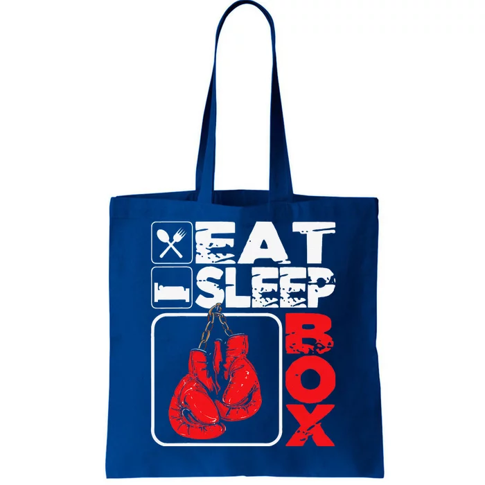 Eat Sleep Box Boxing Lover Gym Boxer Kickboxing Kickboxer Tote Bag